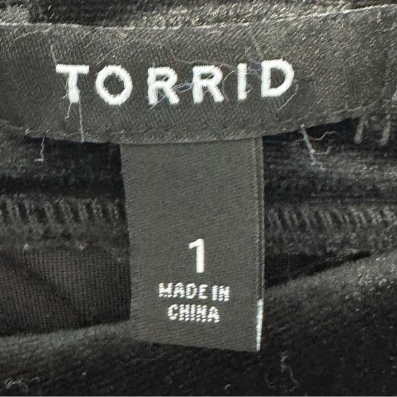 Torrid Velvet Maxi Skirt | 1 (XL / 14–16) | Black Stretch Pull-On A-Line - Picture 4 of 8